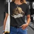 Labrador Retriever Dog Bookworm Reading Book Graphic T-Shirt Gifts for Her Labrador Retriever Dog Bookworm Reading Book Graphic T-Shirt Gifts for Her