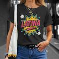 Latina Superhero Comic Book Bubble T-Shirt Gifts for Her Latina Superhero Comic Book Bubble T-Shirt Gifts for Her