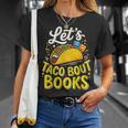 Let's Taco About Books Mexican Pun Bookworm T-Shirt Gifts for Her Let's Taco About Books Mexican Pun Bookworm T-Shirt Gifts for Her