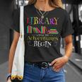 Librarian Adventure Book Reader Library Book T-Shirt Gifts for Her