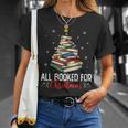 Librarian Book Lover Men Women Kids All Booked For Christmas T-Shirt Gifts for Her