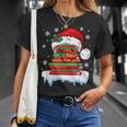 Librarian Book Santa Hat Reader Snow Pajamas Christmas T-Shirt Gifts for Her Librarian Book Santa Hat Reader Snow Pajamas Christmas T-Shirt Gifts for Her