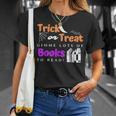 Librarian Halloween Trick Or Treat Bat & Books T-Shirt Gifts for Her