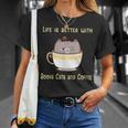 Life Is Better With Books Cats And Coffee Cute Kitten T-Shirt Gifts for Her Life Is Better With Books Cats And Coffee Cute Kitten T-Shirt Gifts for Her