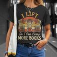 I Lift So I Can Carry More Book Lover Reader Gym Reading T-Shirt Gifts for Her