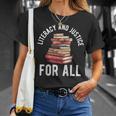 Literacy And Justice For All Read Banned Books Banning Books T-Shirt Gifts for Her