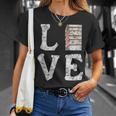Love Books Book Stack Nerd Literary Readers Distressed T-Shirt Gifts for Her