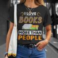 I Love Books More Than People Library Book Lover T-Shirt Gifts for Her