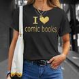 I Love Comic Books Manga Graphic Novel Heart T-Shirt Gifts for Her I Love Comic Books Manga Graphic Novel Heart T-Shirt Gifts for Her