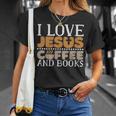 I Love Jesus Coffee And Books Jesus Is King Christ God T-Shirt Gifts for Her