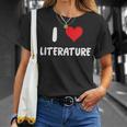 I Love Literature Heart Books Writing Reading Read Write T-Shirt Gifts for Her I Love Literature Heart Books Writing Reading Read Write T-Shirt Gifts for Her