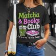 Matcha & Books Green Tea Lover ICES Matcha Latte T-Shirt Gifts for Her