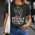 Mentally Somewhere Else Cat Coffee Books Lover T-Shirt Gifts for Her
