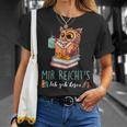 Mir Reicht's Ich Geh Resen Books Reading Fan Bookworm Owls T-Shirt Gifts for Her Mir Reicht's Ich Geh Resen Books Reading Fan Bookworm Owls T-Shirt Gifts for Her