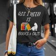 I Need Is Book & Cats Books Pet Lover T-Shirt Gifts for Her