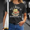 All I Need Is Books And Cats Mom Who Loves Reading Cat Lover T-Shirt Gifts for Her