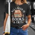 All I Need Is Books And Cats Reading T-Shirt Gifts for Her