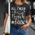 All I Needs Is Beach & A Book Book Reading Lover T-Shirt Gifts for Her