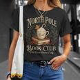 North Pole Book Club Christmas Reading Hot Cocoa Graphic T-Shirt Gifts for Her