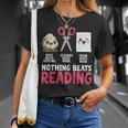 Nothing Beats Reading Rock Paper Scissors Book Lover Library T-Shirt Gifts for Her