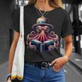 Octopus Reading Book Kraken Bookworm T-Shirt Gifts for Her