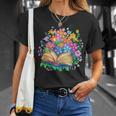 Open Book Surrounded By Colorful Spring Flowers Bloom T-Shirt Gifts for Her Open Book Surrounded By Colorful Spring Flowers Bloom T-Shirt Gifts for Her