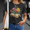 Open Book With Wildflowers Vintage Botanical Reading T-Shirt Gifts for Her Open Book With Wildflowers Vintage Botanical Reading T-Shirt Gifts for Her