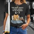 Orange Cat Reading Book 67 Six Seven Meme T-Shirt Gifts for Her