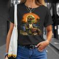 Outdoors Alligator Reading Book T-Shirt Gifts for Her