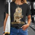 Owl Reading With Eye Glasses Book Student Teacher Bookworm For Men Women Kids T-Shirt Gifts for Her