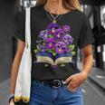 Pansies Flowers Book Pansy Floral T-Shirt Gifts for Her Pansies Flowers Book Pansy Floral T-Shirt Gifts for Her