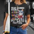 Pet Cats Fight Evil Read Banned Books T-Shirt Gifts for Her Pet Cats Fight Evil Read Banned Books T-Shirt Gifts for Her