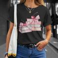 Pink Bow Books And Cherries For Book Lover Girl Women T-Shirt Gifts for Her
