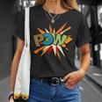 POW Colorful Comic Book Pop Art Fun Superhero T-Shirt Gifts for Her