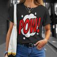 POW Comic Art Book Superhero Bubble Cartoon T-Shirt T-Shirt Gifts for Her POW Comic Art Book Superhero Bubble Cartoon T-Shirt T-Shirt Gifts for Her