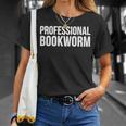 Professional Bookworm Book Reader T-Shirt Gifts for Her