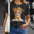 Puppy Open Book Reading Dog Lover Graphic Portrait Round T-Shirt Gifts for Her Puppy Open Book Reading Dog Lover Graphic Portrait Round T-Shirt Gifts for Her