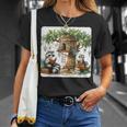 Raccoon Family Reading Around Treetop Home Books Adventure T-Shirt Gifts for Her