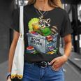 Raccoon At Library Book Return Librarian And Reader T-Shirt Gifts for Her