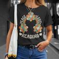 Rainbow Groovy Book Lover Outfit Hippie Peace Love Reading T-Shirt Gifts for Her