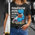 Rawrsome Bookworm Dinosaur T-Rex Book Reading Boys T-Shirt Gifts for Her