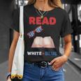 Read Blue Patriotic Book Lover Girls Independence T-Shirt Gifts for Her