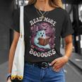 Read More Books Boo Ghost Halloween Reading Books Teacher T-Shirt Gifts for Her
