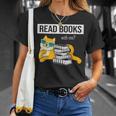Read Books With Me Cat Lover Book Lover Librarian Reading T-Shirt Gifts for Her