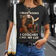 Read Books Crochet & Pet Lazy Cat Coffee T-Shirt Gifts for Her