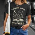 Read Books Be Kind Stay Weird Inspirational Bookworm T-Shirt Gifts for Her