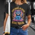 Read Books Be Weird Stay Feral Cat Groovy T-Shirt Gifts for Her Read Books Be Weird Stay Feral Cat Groovy T-Shirt Gifts for Her