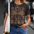 Read Coquette Bow Retro Western Groovy Leopard Reading T-Shirt Gifts for Her