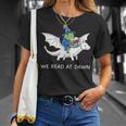 We Read At Dawn Bookish Frog Wizard Reading T-Shirt Gifts for Her We Read At Dawn Bookish Frog Wizard Reading T-Shirt Gifts for Her