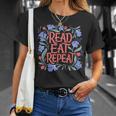 Read Eat Repeat Book Club Readers Book Lovers T-Shirt Gifts for Her